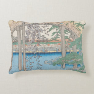 Almofada Decorativa A ponte com glicínias ou Kameido Tenjin