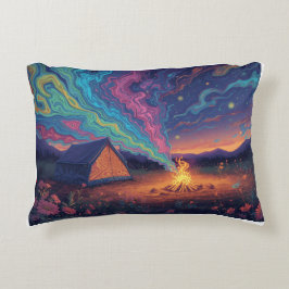 Almofada Decorativa A psychedelic camping cushion