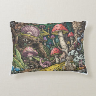 Almofada Decorativa A psychedelic woodland decorative cushion