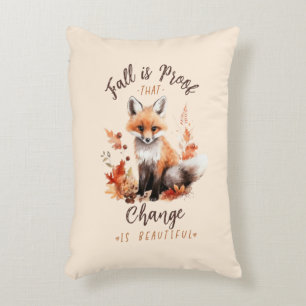 Almofada Decorativa A Queda É Prova De Que A Mudança É Bonita - Raposa