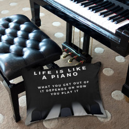 Almofada Decorativa A vida é como um Piano Inspiracional