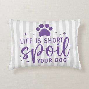 Almofada Decorativa A Vida Engraçada É Curta E Seu Cachorro Cita Humor