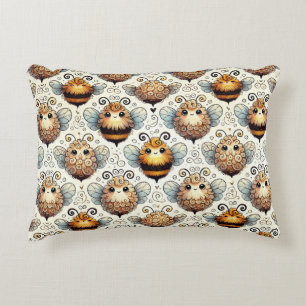 Almofada Decorativa Abeja fofa e cartoonizada