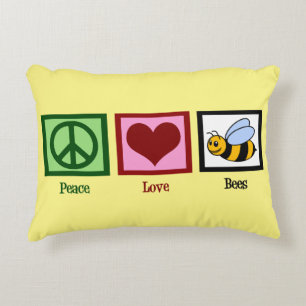 Almofada Decorativa Abelhas do amor da paz