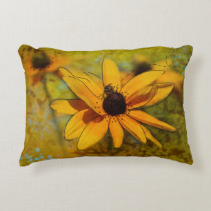 Almofada Decorativa Abelhas na Arte Mídia Mista de Flor Cone
