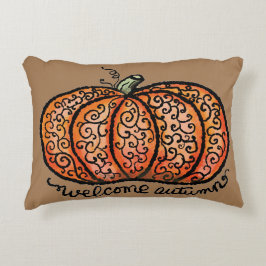 Almofada Decorativa Abóbora-chupa do outono