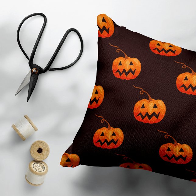 Almofada Decorativa Abóboras de Halloween, Abóboras Laranjas Doces ou  (Criador carregado)