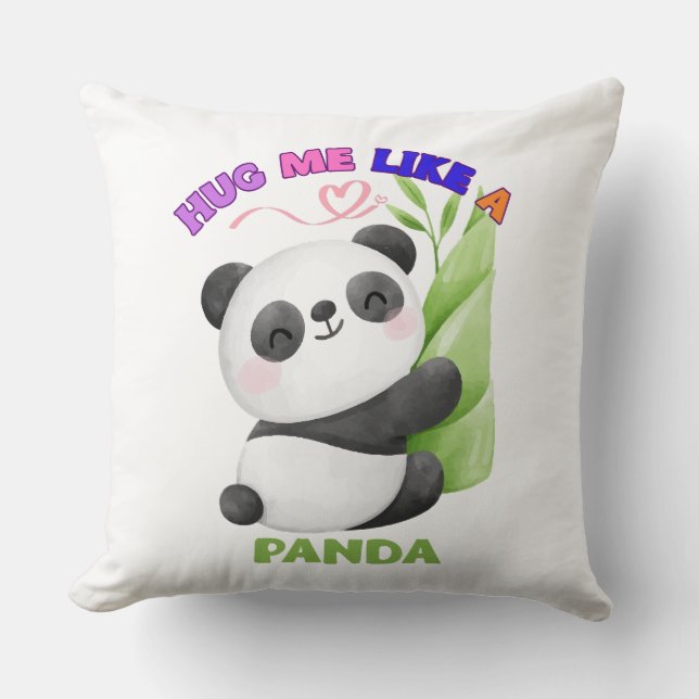 Almofada Decorativa – Abrace-me como um Panda (Frente)