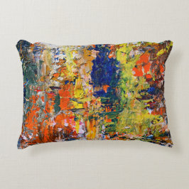 Almofada Decorativa Abstração Espontânea - Texturas de Pintura de Óleo