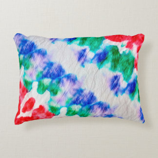 Almofada Decorativa Abstract colorful tie dye pattern on a crumpled wh