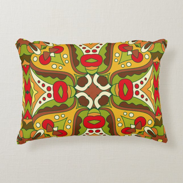 Almofada Decorativa Abstract seamless pattern in oriental ethnic style (Frente)
