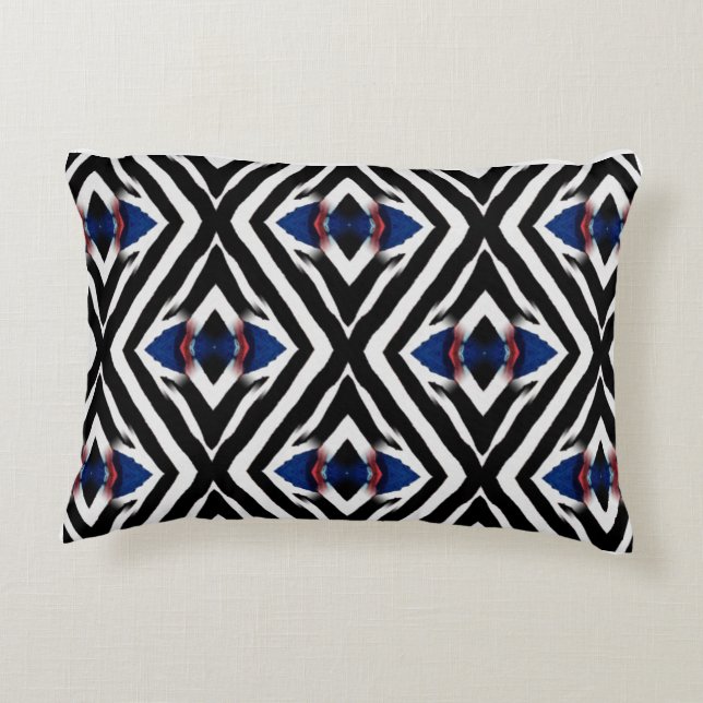 Almofada Decorativa Abstract Zebra Diamond Pattern (Verso)