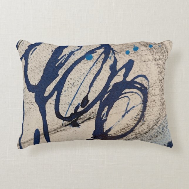 Almofada Decorativa Abstrato azul e Cinza 000 (Frente)