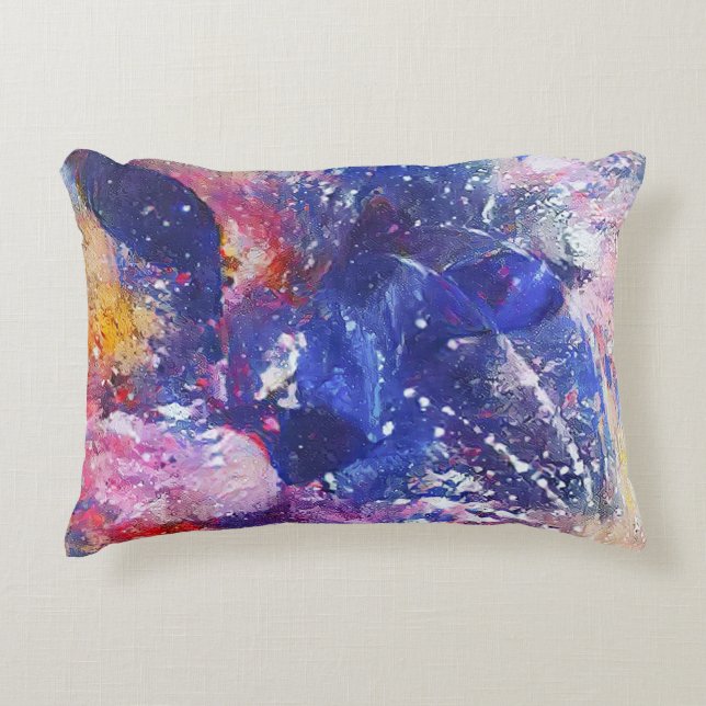 Almofada Decorativa Abstrato Cósmico Cat Dreamscape (Frente)