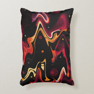 Almofada Decorativa Abstrato de pintura com gravidade zero em laranja