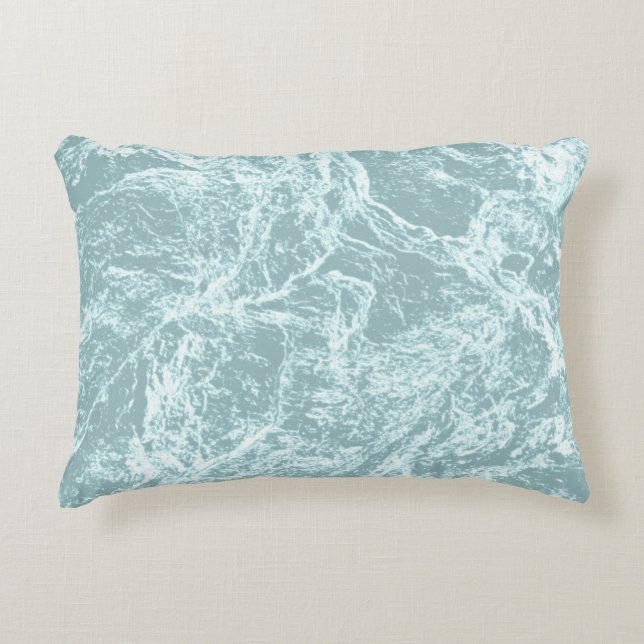 Almofada Decorativa Abstrato de Turquesa Leve Pastel (Frente)
