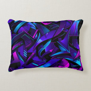 Almofada Decorativa Abstrato Grafite Street Swirl