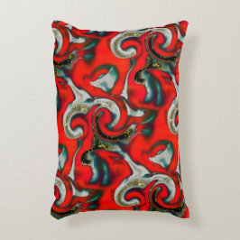 Almofada Decorativa Abstrato mistura de mancha de gradiente vermelho s