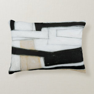 Almofada Decorativa Abstrato, pintura a preto e branco