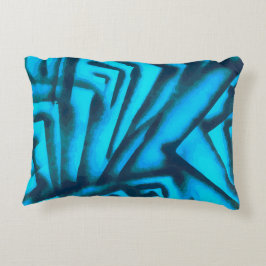 Almofada Decorativa Abstrato preto e azul