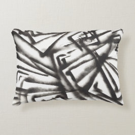 Almofada Decorativa Abstrato preto e branco