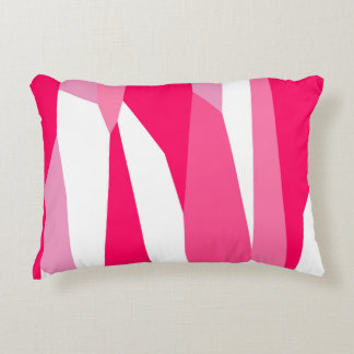 Almofada Decorativa abstrato rosa e branco