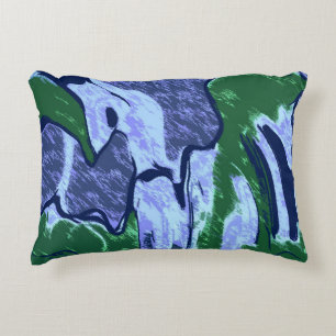Almofada Decorativa Abstrato Roxo e Verde