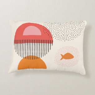 Almofada Decorativa Abstrato semicírculo Pontos Travesseiro de peixe 1