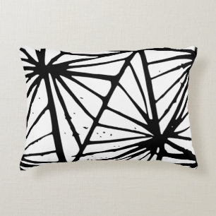 Almofada Decorativa Abstrato Triangles Lino Impressão
