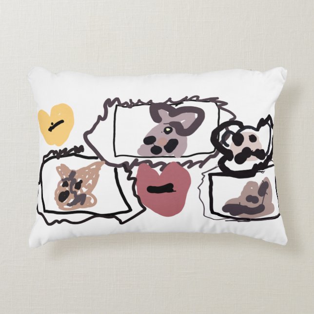 Almofada Decorativa Abyssinian sand terrier Hearts  (Frente)