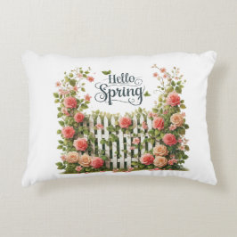Almofada Decorativa Accent Pillow-Hello Spring Floral Accent Pillow 