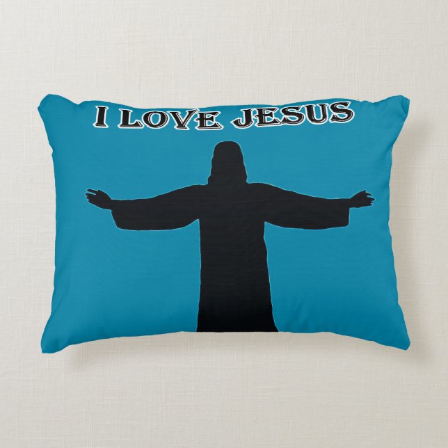 Almofada Decorativa Accent Pillow  i love jesus  (Frente)
