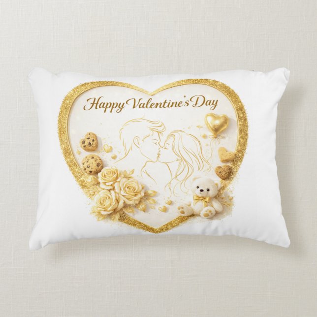 Almofada Decorativa Accent Pillow - Valentine`s Day, My Love (Frente)