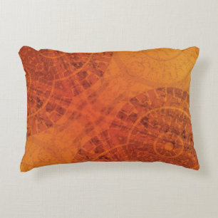 Almofada Decorativa Aceitação Medalhões Amarelo Vermelho Laranja