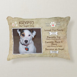 Almofada Decorativa Adicionar Perda de Pet Memorial de Cães Personaliz