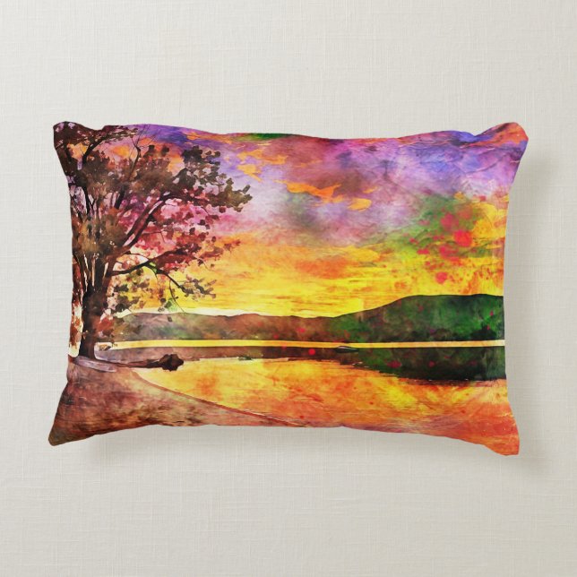 Almofada Decorativa Adirondack Mountain Early Sunrise (Verso)