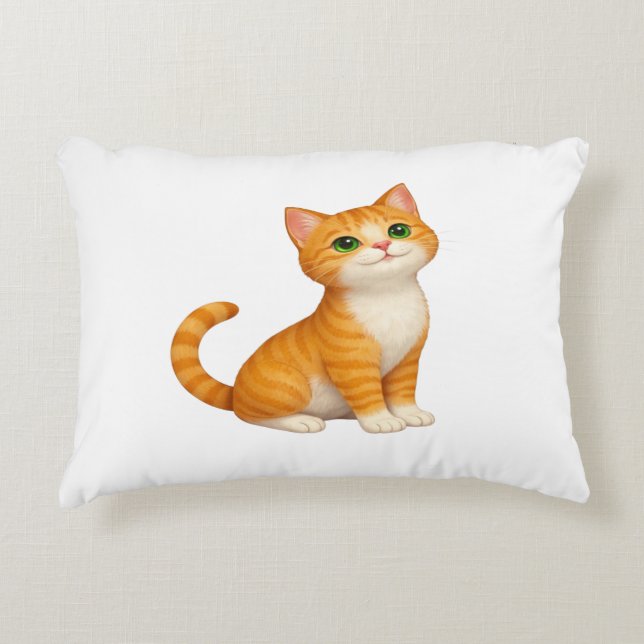 Almofada Decorativa Adorable Ginger Kitten Throw Pillow (Frente)