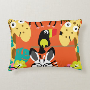 Almofada Decorativa Adoráveis animais da selva para decoração de berçá