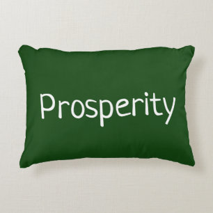 Almofada Decorativa Afirmação da Prosperidade Verde