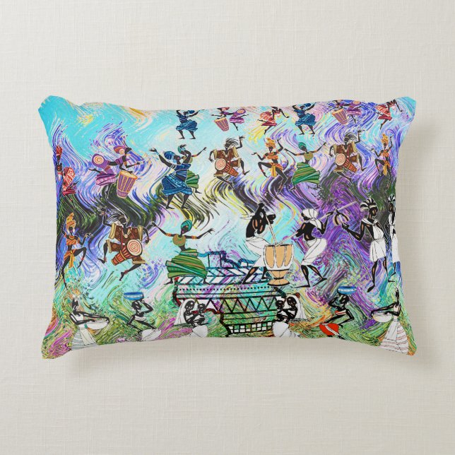 Almofada Decorativa African Feast: Rhythms of Africa  (Frente)