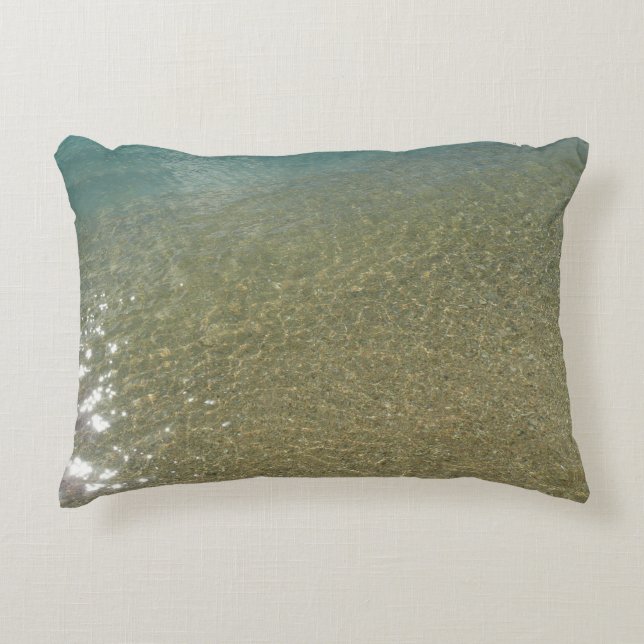 Almofada Decorativa Água na fotografia da Abstrato Nature Beach I (Frente)