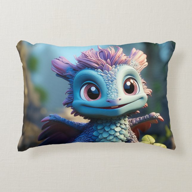 Almofada Decorativa Aiden, um Dragão Whimsical Apron (Frente)