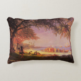 Almofada Decorativa Alberta Bierstadt, The Landing of Columbus