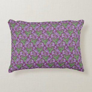 Almofada Decorativa Alcance Floral Personalizado De Violetas Doce