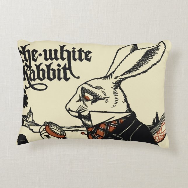 Almofada Decorativa Alice White Rabbit Classic Wonderland (Verso)