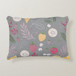 Almofada Decorativa “Almofada de Acento com Floral de Frutas Colorida