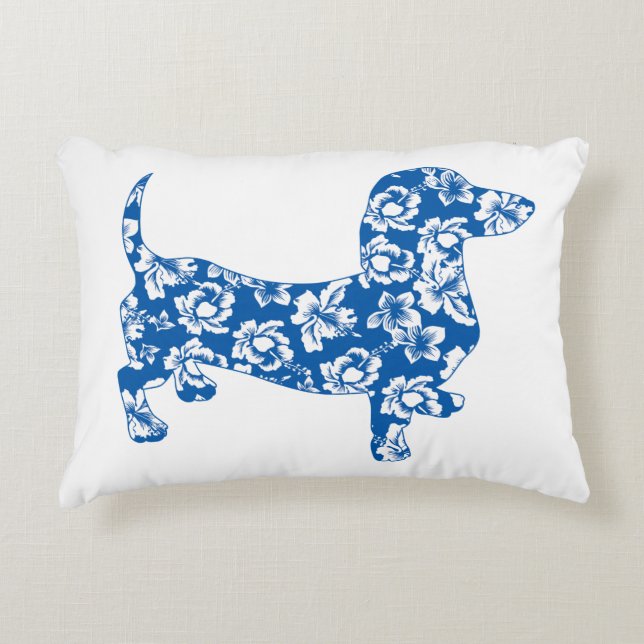 Almofada Decorativa Aloha-Doxie-Blue (Frente)