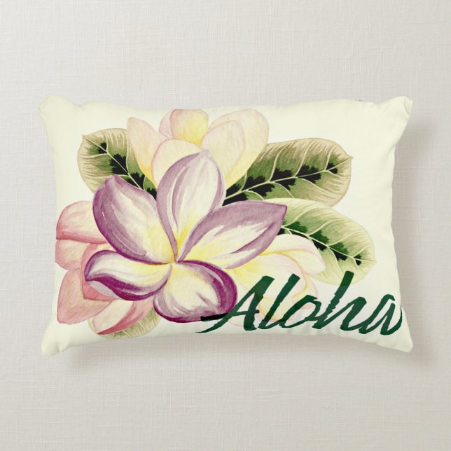 Almofada Decorativa Aloha Plumeria (Frente)