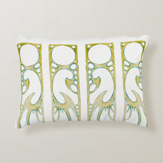 Almofada Decorativa Alphonse Mucha art nouveau - faixa decorativa de q (Frente)