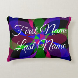 Almofada Decorativa Alteração de Nome 3D 2D Travesseiro de Ênfase Geom